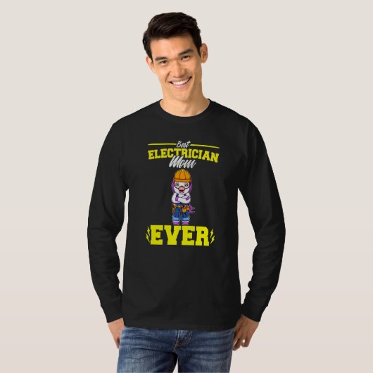 Best Electrician Mom Ever Electronic Technician Pr Tシャツ (正面フル)