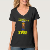 Best Electrician Mom Ever Electronic Technician Pr Tシャツ (正面)