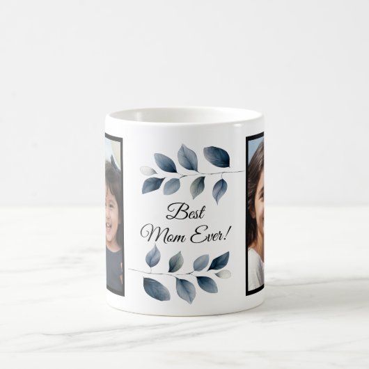 Best Ever 2 Photo Keepsake Mothers Day Mom Gift コーヒーマグカップ (中央)