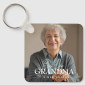 Best Ever Grandma Since 20XX Simple Elegant Photo キーホルダー (正面)