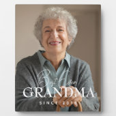 Best Ever Grandma Since 20XX Simple Elegant Photo フォトプラーク (正面)