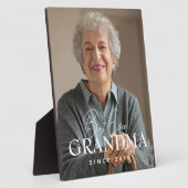 Best Ever Grandma Since 20XX Simple Elegant Photo フォトプラーク (側面)