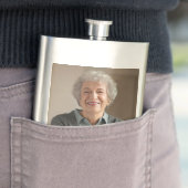 Best Ever Grandma Since 20XX Simple Elegant Photo フラスク (インサイチュ)