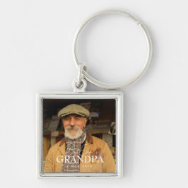 Best Ever Grandpa Since 20XX Simple Elegant Photo キーホルダー