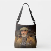 Best Ever Grandpa Since 20XX Simple Elegant Photo クロスボディバッグ (正面)