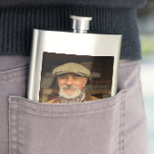 Best Ever Grandpa Since 20XX Simple Elegant Photo フラスク (インサイチュ)
