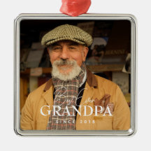 Best Ever Grandpa Since 20XX Simple Elegant Photo