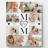 Best Ever Mom Heart Custom Photo Collage Keepsake フォトプラーク (正面)
