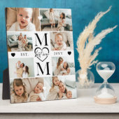 Best Ever Mom Heart Custom Photo Collage Keepsake フォトプラーク (側面)