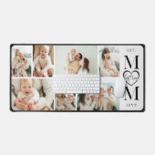 Best Ever Mom Personalized 7 Photo Collage Mother デスクマット (キーボード&マウス)