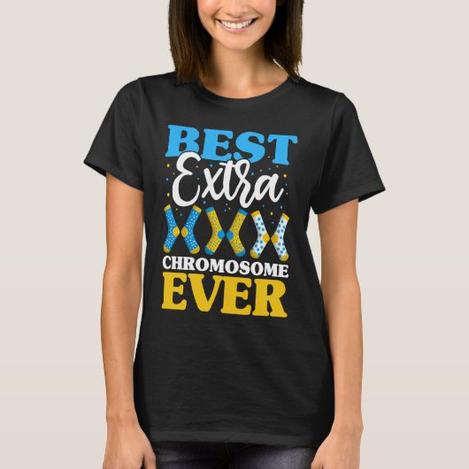 Best Extra Chromosome Ever  Down Syndrome Kids Soc Tシャツ (正面)