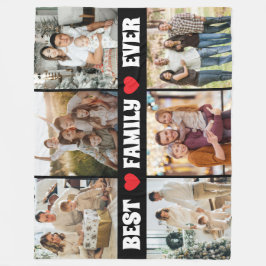 Best family ever 6photo collage  フリースブランケット