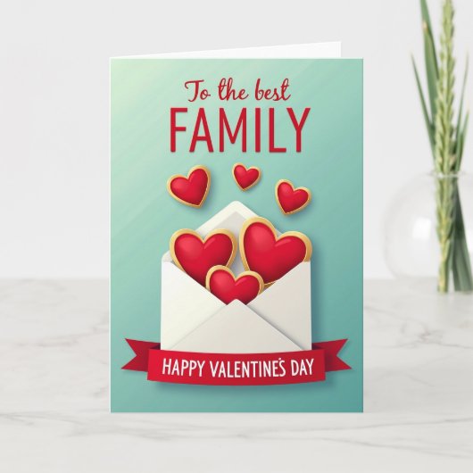Best Family Valentines Day Card カード (正面)
