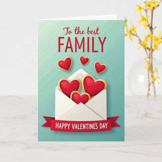 Best Family Valentines Day Card カード (黄色い花)