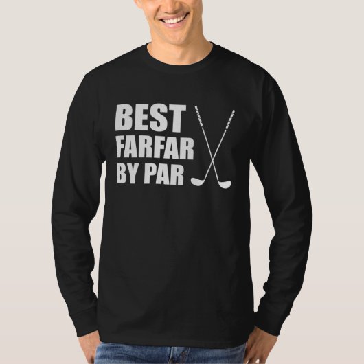 Best Farfar By Par Swedish Grandpa Golfer Pun Tシャツ (正面)