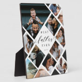 Best Father Ever Modern Photo Collage Keepsake フォトプラーク (側面)