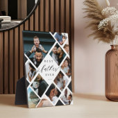 Best Father Ever Modern Photo Collage Keepsake フォトプラーク