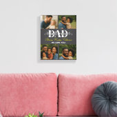 Best Father Ever Personalized Photo Collage キャンバスプリント (インサイチュ (リビング))