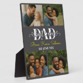 Best Father Ever Personalized Photo Collage フォトプラーク (側面)