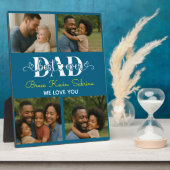 Best Father Ever Personalized Photo Collage フォトプラーク (側面)