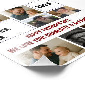 Best Father Ever Photo Collage and Custom Text フォトプリント (角)