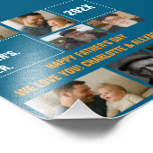 Best Father Ever Photo Collage and Custom Text フォトプリント (角)