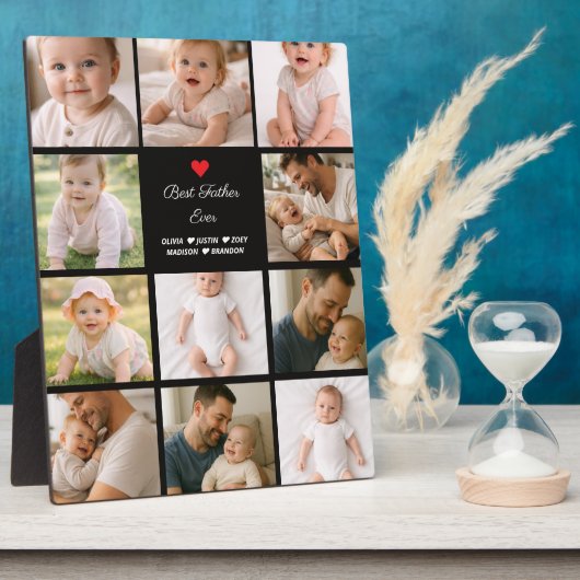 Best Father Ever Photo Collage | Personalized  フォトプラーク (側面)