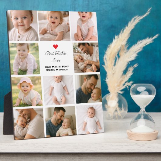 Best Father Ever Photo Collage | Personalized  フォトプラーク (側面)