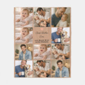 Best Father Ever Photo Collage | Personalized  フリースブランケット (正面)