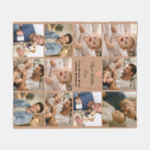 Best Father Ever Photo Collage | Personalized  フリースブランケット (正面(横))