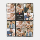 Best Father Ever Photo Collage | Personalized  フリースブランケット (正面)