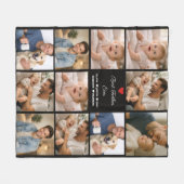 Best Father Ever Photo Collage | Personalized  フリースブランケット (正面(横))