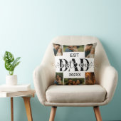 Best Father Ever Throw Pillow – Personalized Photo クッション (椅子)