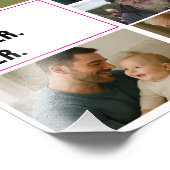 Best father's Ever Photo Collage and Custom Text フォトプリント (角)