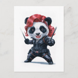 Best Female Action Panda Movie Character on a  シーズンポストカード