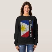 Best Filipino Grandpa Ever Philippines Flag Father スウェットシャツ (正面フル)