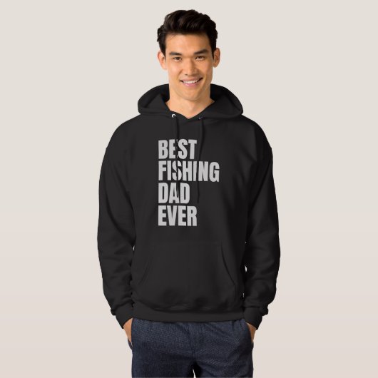 Best Fishing Dad Ever Angler Mens Fish パーカ (正面フル)