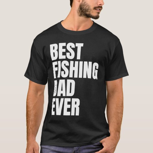 Best Fishing Dad Ever Angler Mens Fish Tシャツ (正面)