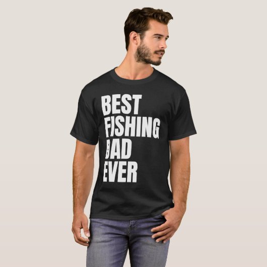Best Fishing Dad Ever Angler Mens Fish Tシャツ (正面フル)