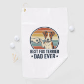 Best Fox Terrier Dad Ever Vintage Dog Lover Shirt_ ゴルフタオル (インサイチュ)