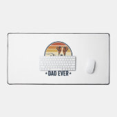Best Fox Terrier Dad Ever Vintage Dog Lover Shirt_ デスクマット (キーボード&マウス)
