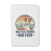 Best Fox Terrier Dad Ever Vintage Dog Lover Shirt_ バスマット (正面縦)