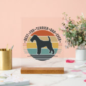 Best Fox Terrier Dad Ever Vintage Dog Shirt_1 アクリルサイン (ウェディング)