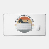 Best Fox Terrier Dad Ever Vintage Dog Shirt_1 デスクマット (キーボード&マウス)