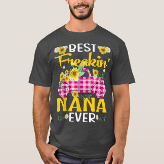 Best Freakin' Nana Ever Sunflower Truck T-Shirt Tシャツ