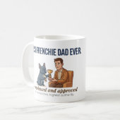 Best Frenchie Dad Ever Funny Dog Dad Award Mug コーヒーマグカップ (正面左)