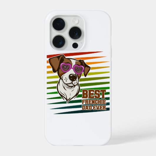 Best Frenchie Dad Ever Funny Dog Lover Gift iPhoneケース (裏面)