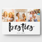Best Friend Besties Name Photo Collage Plaque フォトプラーク (正面)