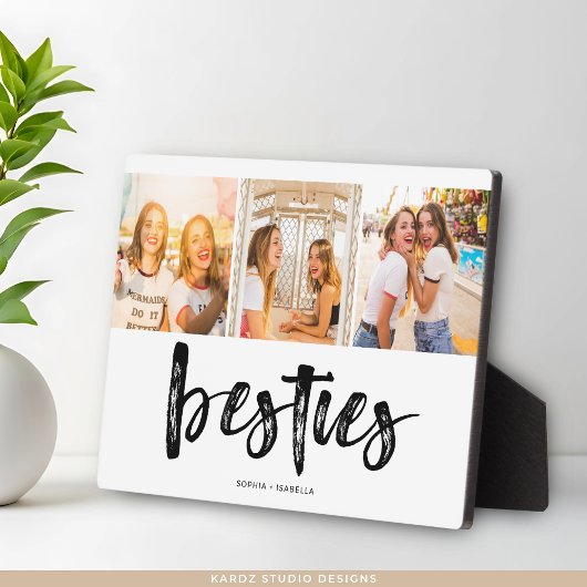 Best Friend Besties Name Photo Collage Plaque フォトプラーク