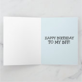BEST FRIEND BFF BIRTHDAY RETRO GREETING CARD カード (内部)